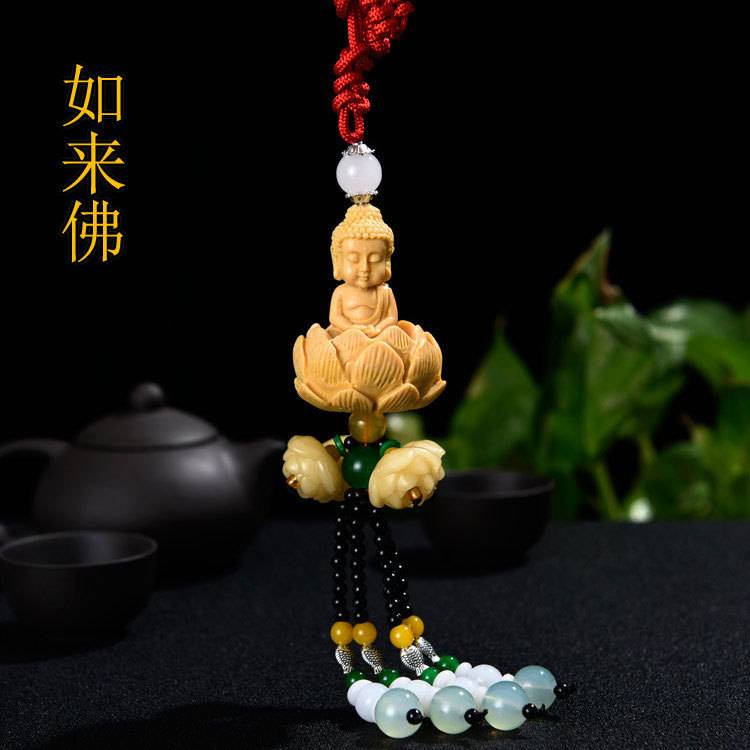 Khánh Treo Gương Hậu Ô Tô Hình Tượng Phật Như Lai Ngồi Đài Sen