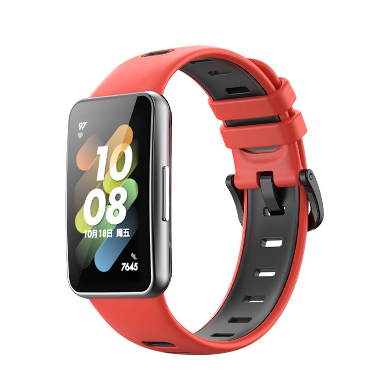 Dây Đeo Silicone Hai Màu Cho Đồng Hồ Thông Minh Huawei Honor Band 7 band7