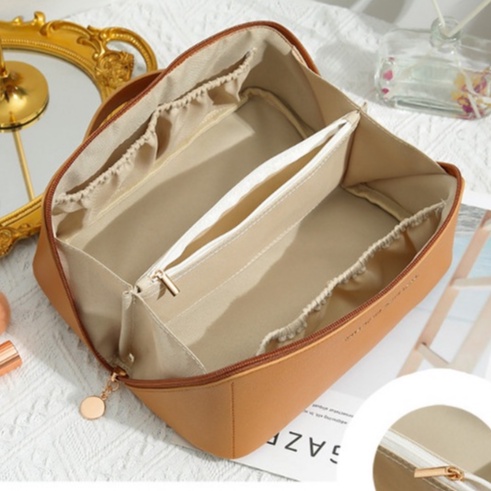 Túi đựng mỹ phẩm du lịch da PU thời trang cao cấp, Túi đựng đồ du lịch chống thấm nước tiện lợi _ TingTing