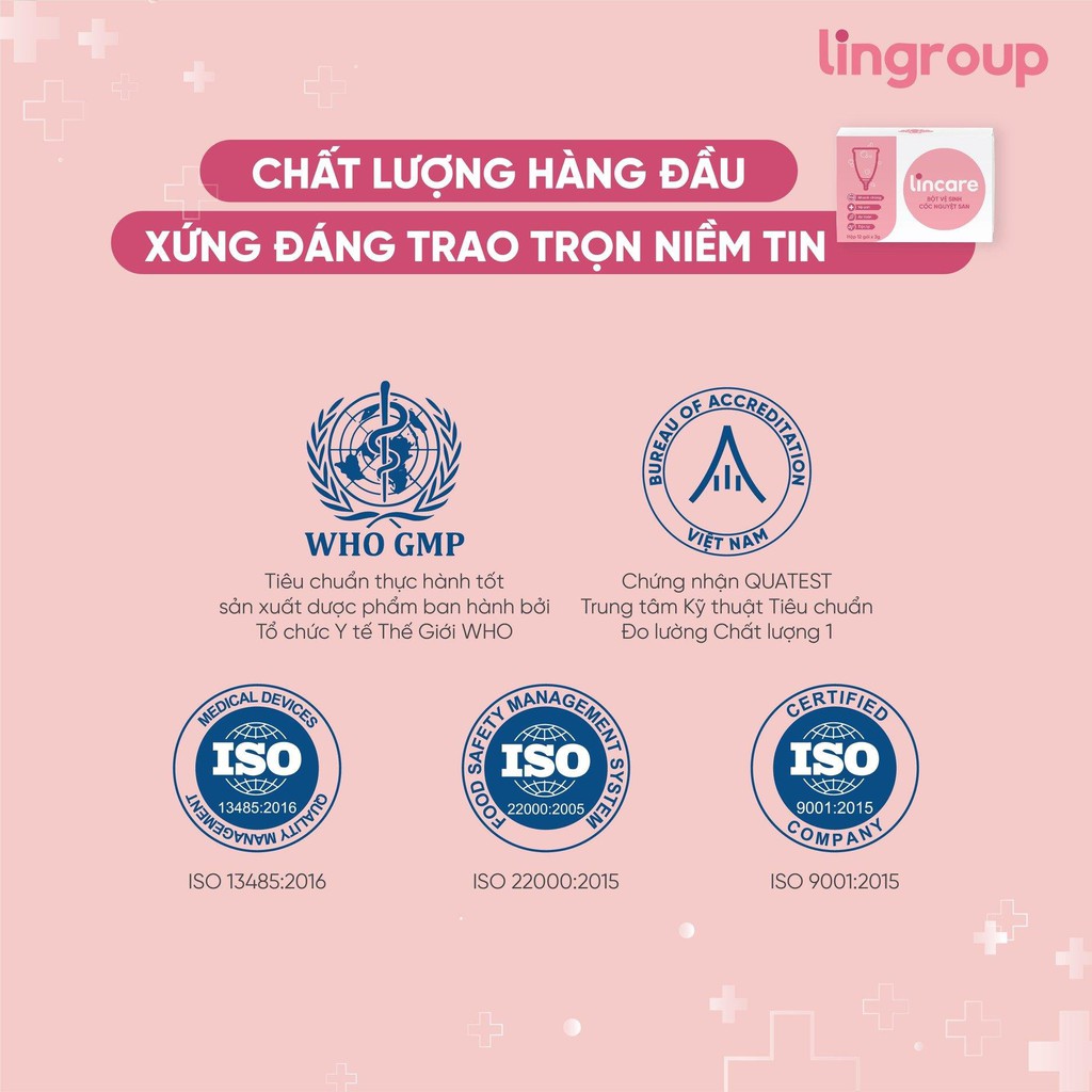 [Hỏa Tốc HN] Hộp 12 gói Bột tiệt trùng Cốc nguyệt san Lincare vệ sinh làm trắng sáng tiện lợi, an toàn, nhanh chóng