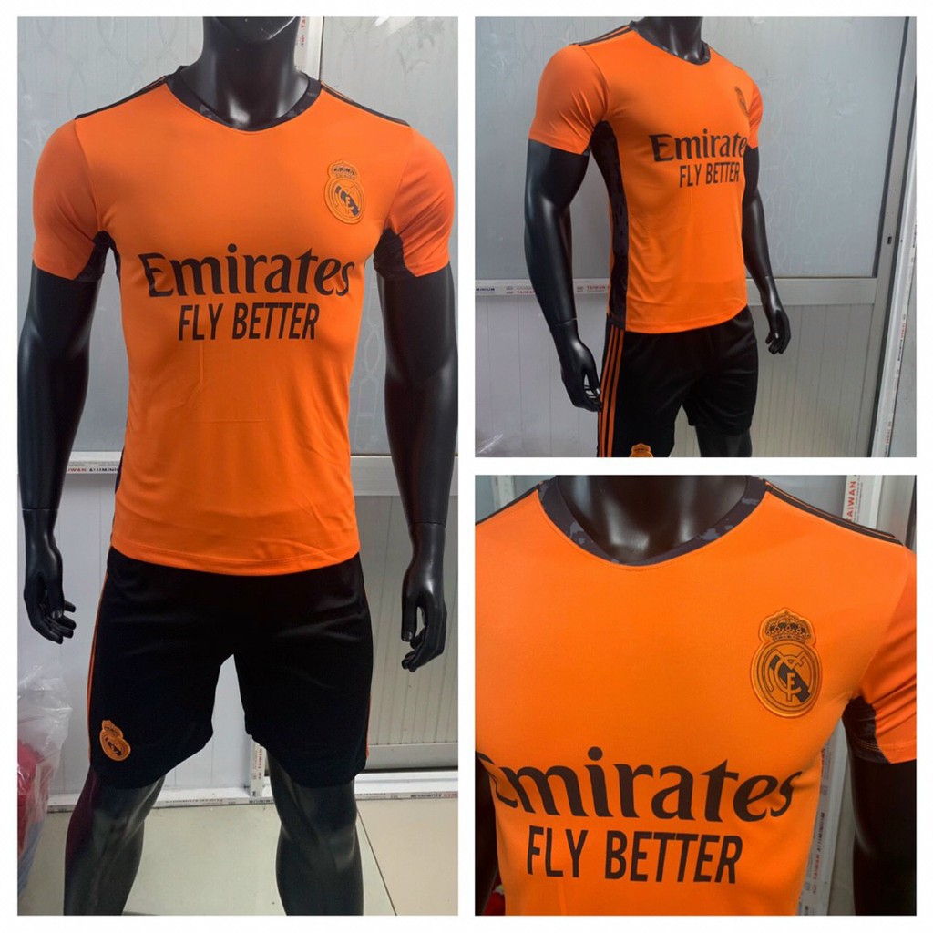 Bộ bóng đá Real Madrid GK (thủ môn) 2020 2021 màu cam