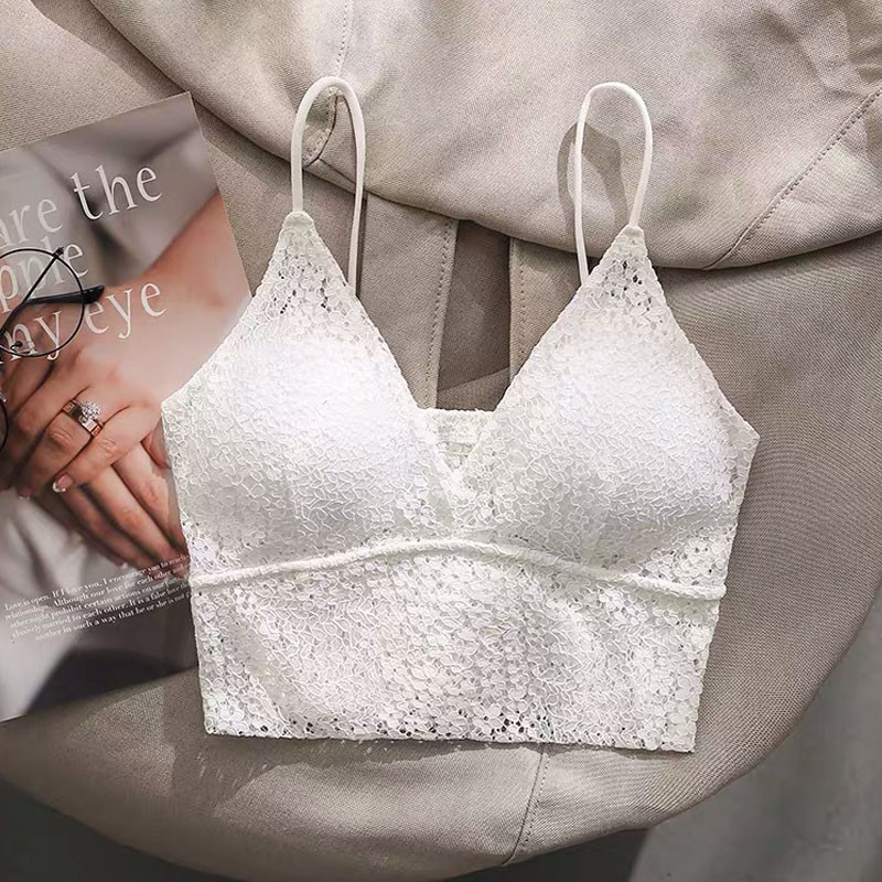 Áo Bra 2 dây ren hoa Julia Chunxuu, tạo khe sexy thoáng mát sang chảnh - BR02