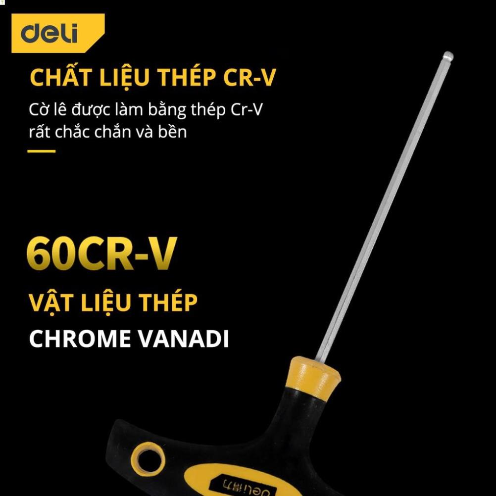 [LIFEDL157] Tay Vặn Lục Giác Chữ T Deli Cao Cấp - Chất Liệu Chống Mòn, Gỉ - Dễ Dàng Sửa Chữa, Vặn Ốc Vít - DL2277 .