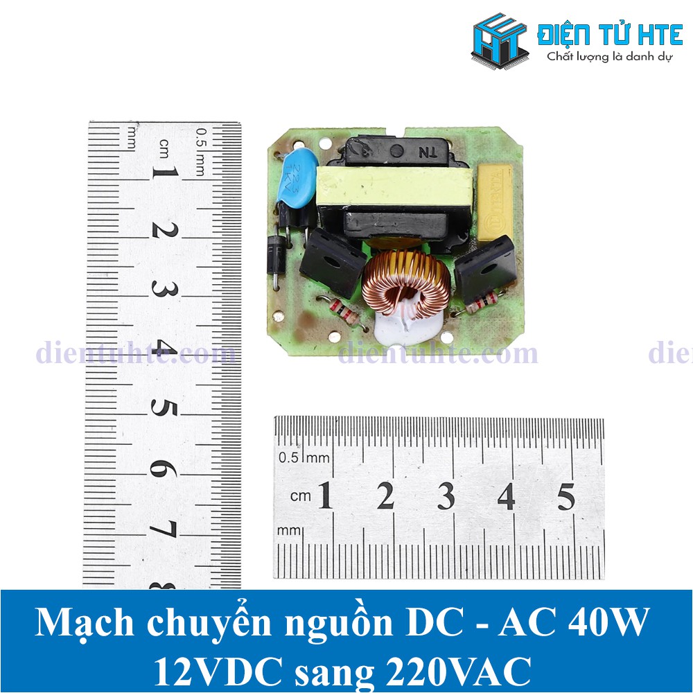 Mạch chuyển đổi nguồn DC-AC Inverter 12VDC sang 220VAC 40W [HTE Quy Nhơn CN2]