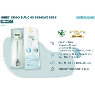 Nhiệt kế đo sữa moaz bébé mb-020 chính hãng, bảo hành 12 tháng