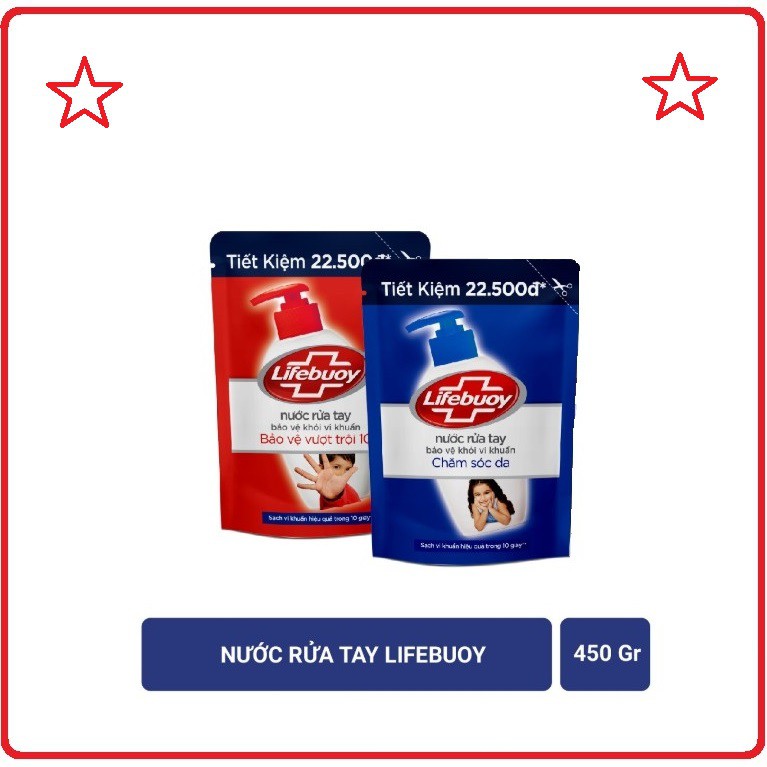 Nước Rửa Tay LIFEBUOY Diệt Khuẩn Túi 450g