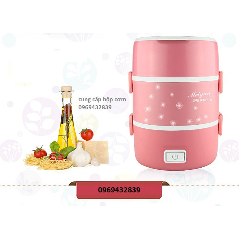 Hộp cơm hâm nóng cắm điện đa năng 3 tầng Inox Meiyun | BigBuy360 - bigbuy360.vn