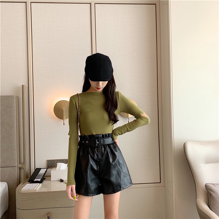 Quần Đùi Da Pu Ống Rộng Thời Trang Cho Nữ | BigBuy360 - bigbuy360.vn