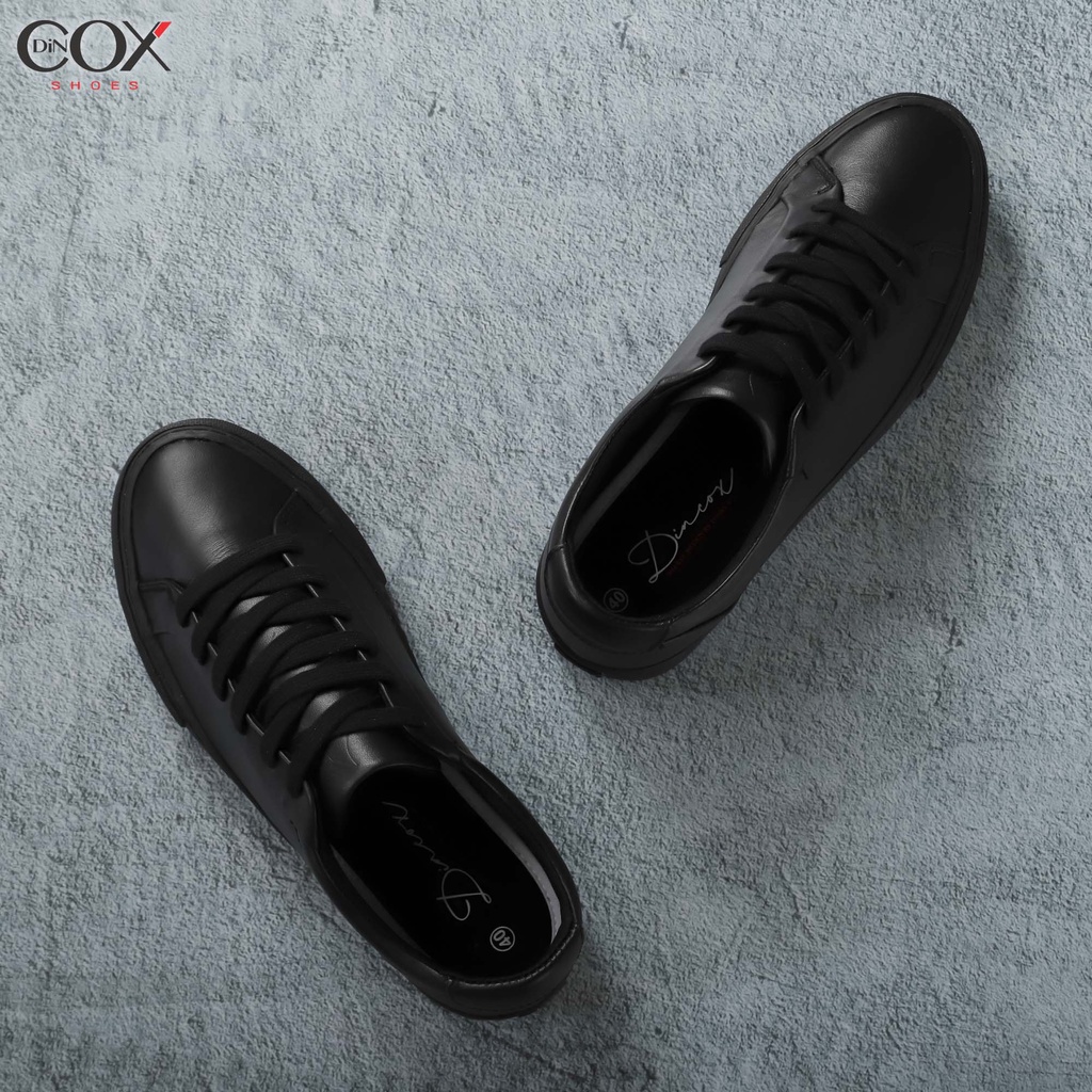 Giày Sneaker Da Unisex DINCOX D20 Năng Động Cá Tính Black