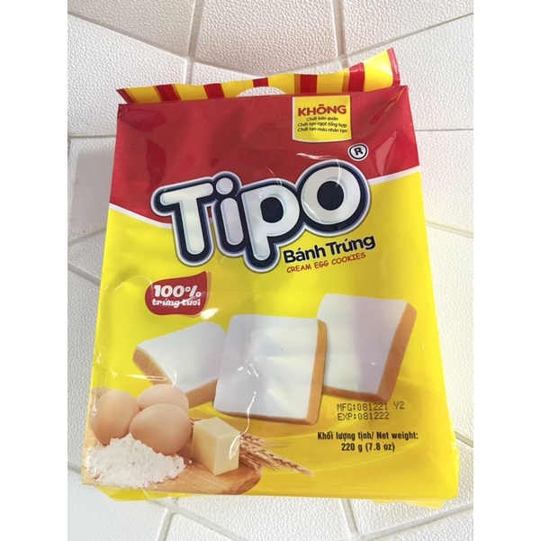 Bánh Trứng Tipo túi 220g Hữu Nghị