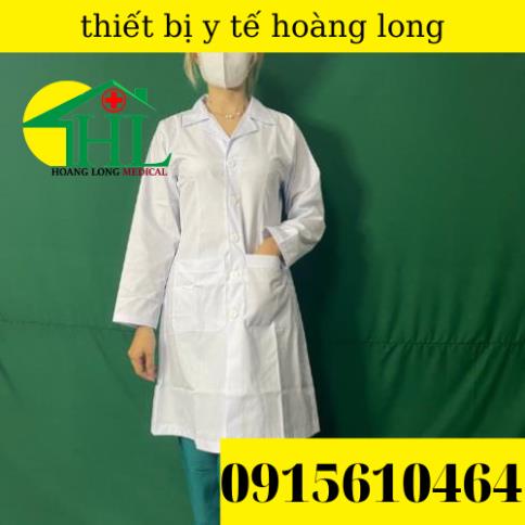 Áo Blouse bác sĩ dáng dài - tay dài nam các size M L XL 2XL