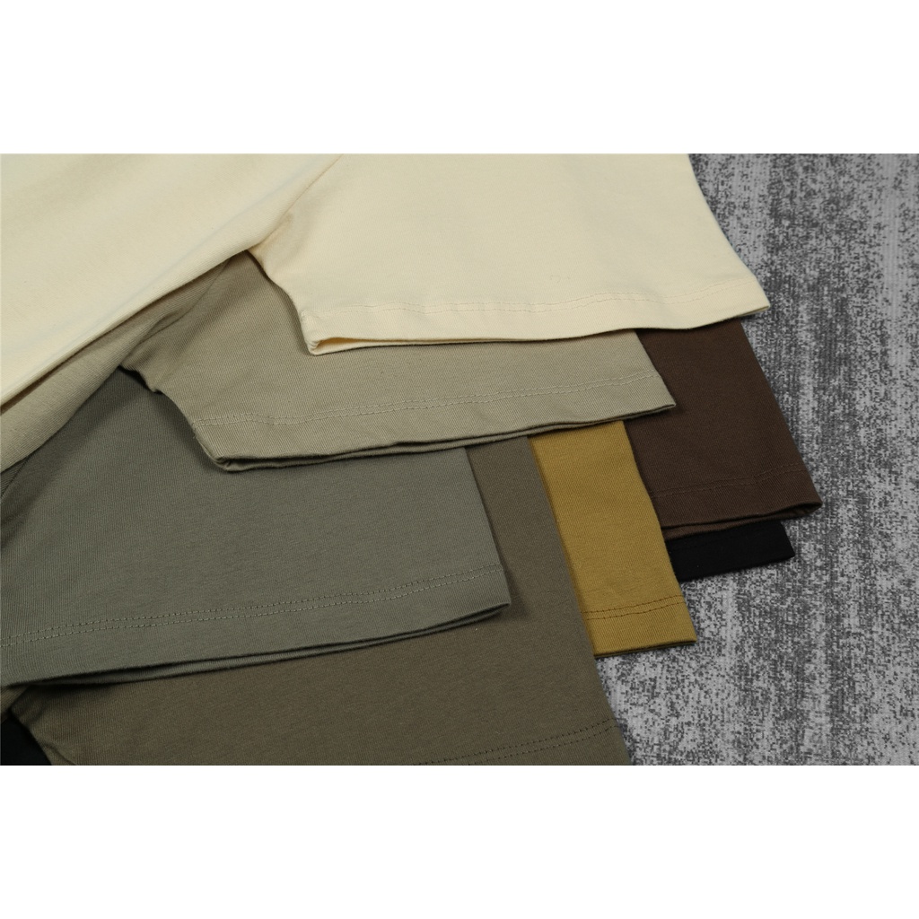 FEAR OF GOD Duplex ESSENTIALS High Street Trend Back Letter Silicone Couple Short Sleeve T-Shirt