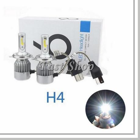 Bộ 2 Đèn Pha Led Cob C6 H4 36w - 3800lm Hi L Siêu Sáng Cho Xe Hơi