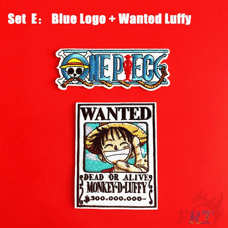 Bộ 1/2 miếng vá quần áo họa tiết Luffy
