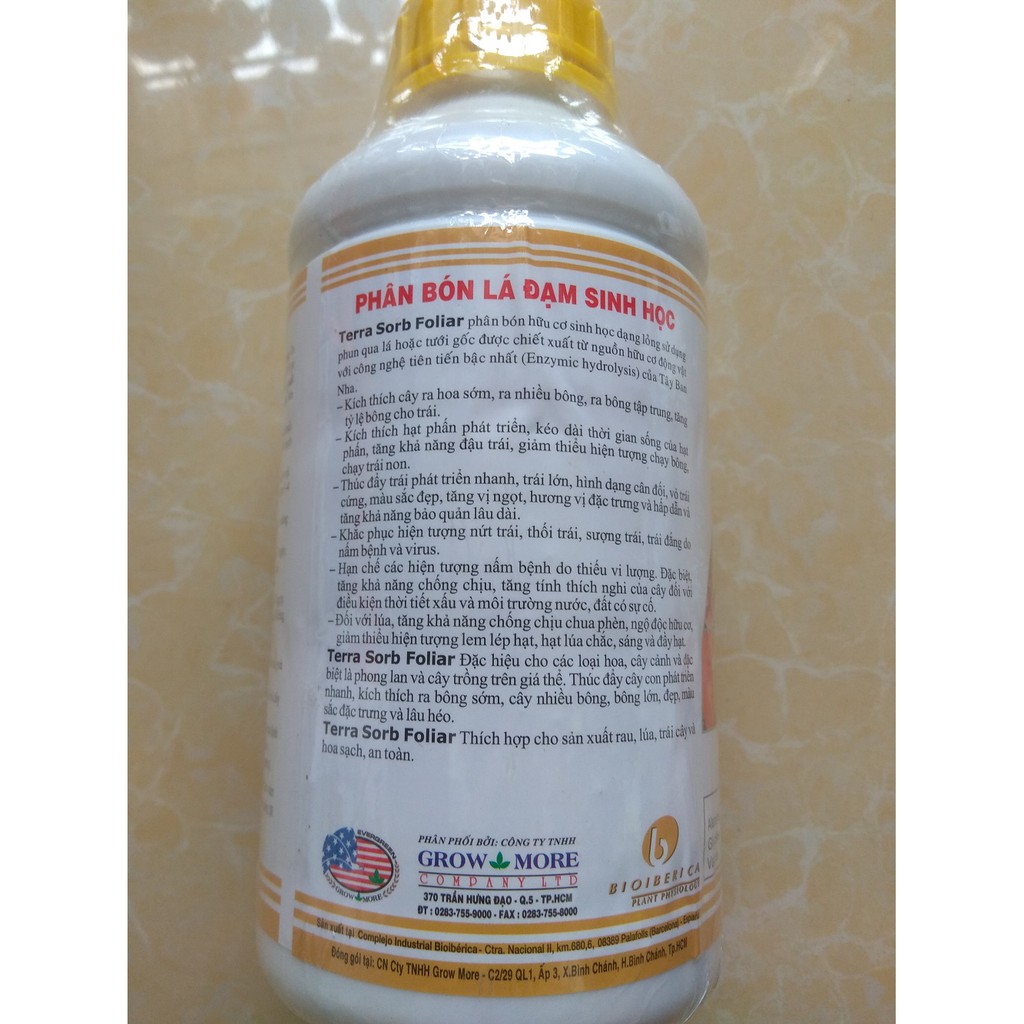 Phân bón siêu to lá terra-sorb foliar - chai 500 ml