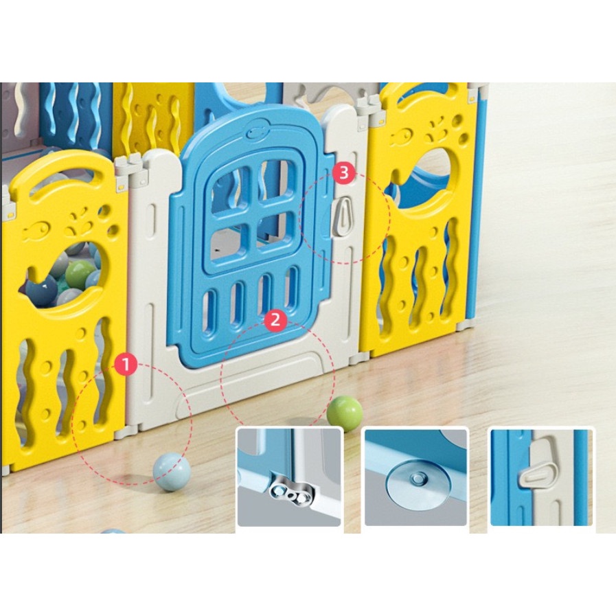 Quây Cũi Gấp Gọn VBABY Mẫu Mới 2022 Hình Con Cá