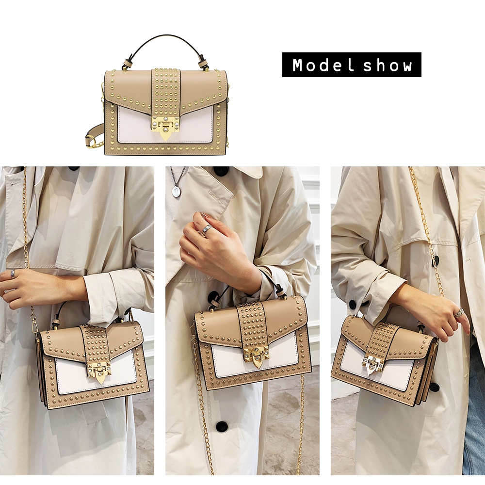 Túi xách nữ đẹp đeo chéo độc đáo phong hàn quốc cao cấp sang trọng dáng vuông thời trang hai ngăn đi tiệc