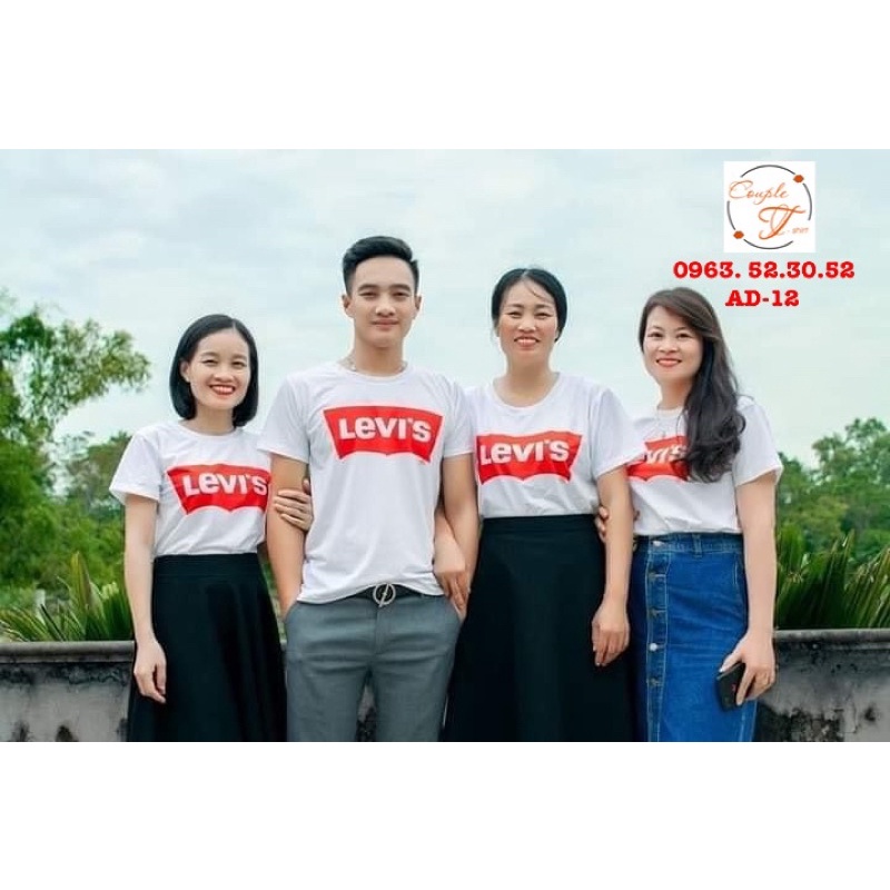 [SALE CHÀO HÈ]  Áo Đôi, Áo Cặp Nam Nữ, Áo Gia Đình LEVI'S AD-12