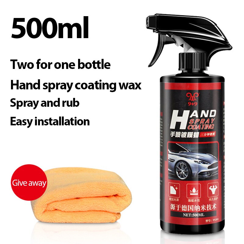 [Paint Care]  500ml Nano Hand Spray Coating Wax Car Waterproof Stain-proof Polishing Wax