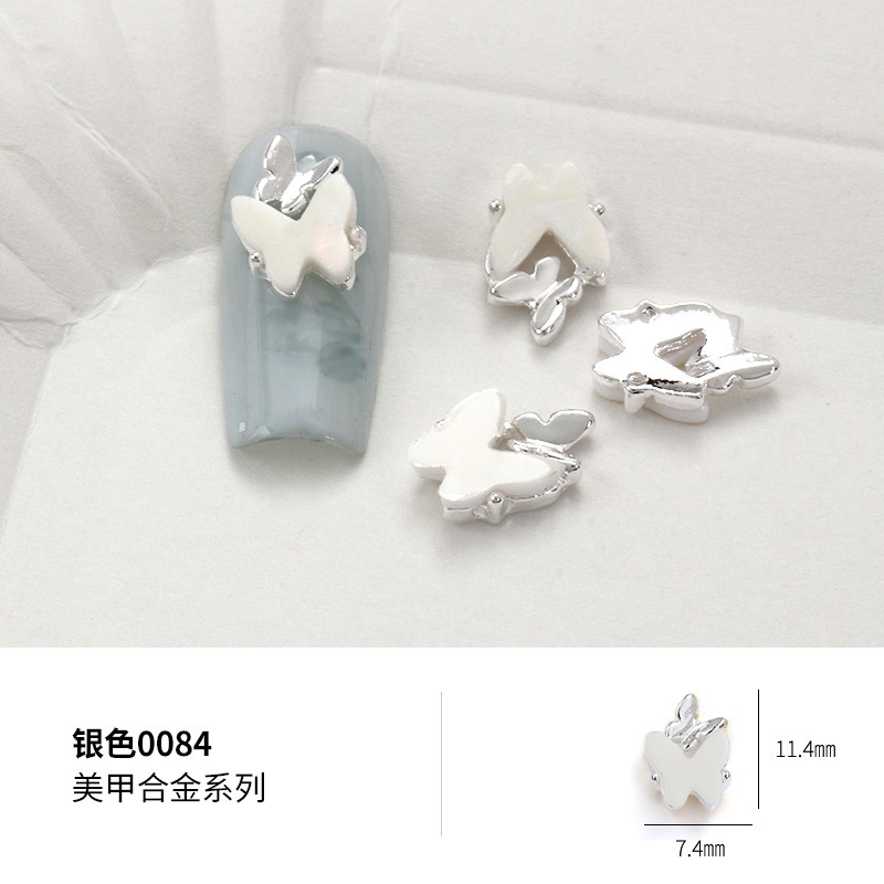 (MớI) Miếng DáN Trang Trí MóNg HìNh BướM ĐíNh Kim Sa