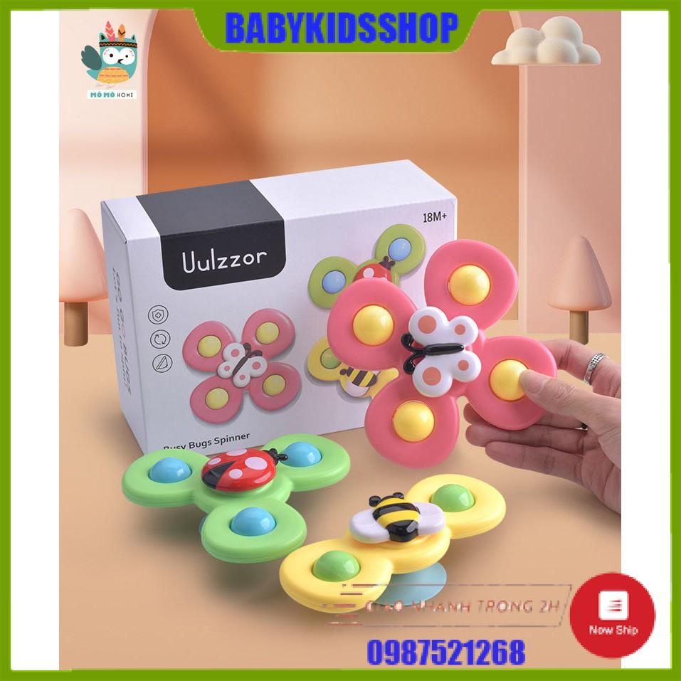 [HÀNG LOẠI 1, TO, ĐẸP] Set 3 con quay spinner, con quay đồ chơi, chong chóng dính tường, âm thanh vui nhộn cho bé