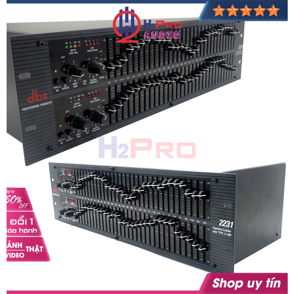 Lọc Xì Equalizer, Bộ Lọc Âm Thanh Dbx 2231 Cao Cấp, Nguồn Xuyến, 31X2 Cần Chỉnh Âm Thanh Sắc Nét (Tặng 4 Jack 6Ly Ra Av)