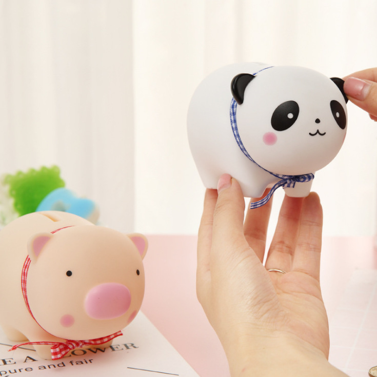 Ống Heo Tiết Kiệm Tiền Bằng Silicon Dễ Thương Cho Bé