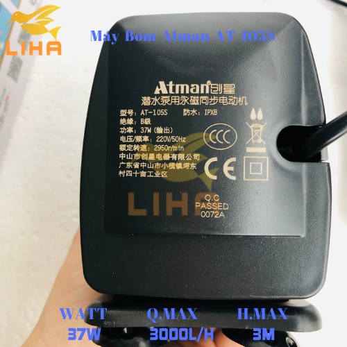 Máy Bơm Atman AT 101S | 102S | 103S | 104S | AT105S - Máy Bơm Êm Ái Tiết Kiệm Điện Cho Bể Cá Cảnh, Thuỷ Sinh