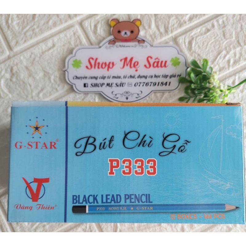 Hộp 12 bút chì gỗ 2B P333 ⚡ GIÁ RẺ ⚡ Bộ chì gỗ cao cấp, màu sắc đậm, rõ nét, ít gãy