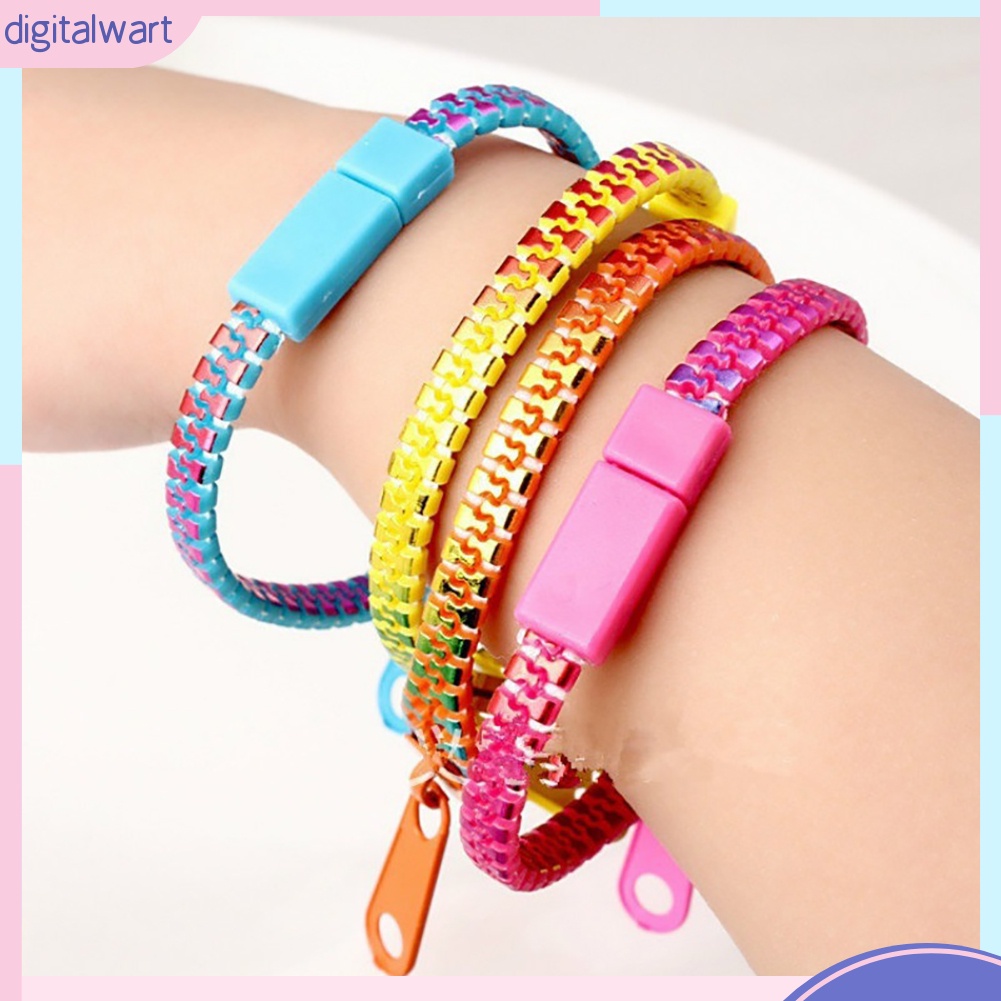 Vòng đeo tay kiểu dây kéo nhiều màu thời trang nam nữ