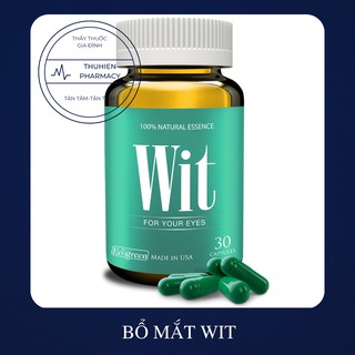 Wit - Bảo vệ võng mạc và thủy tinh thể. Tăng cường thị lực, giảm mờ, mỏi mắt (Lọ 30 Viên)