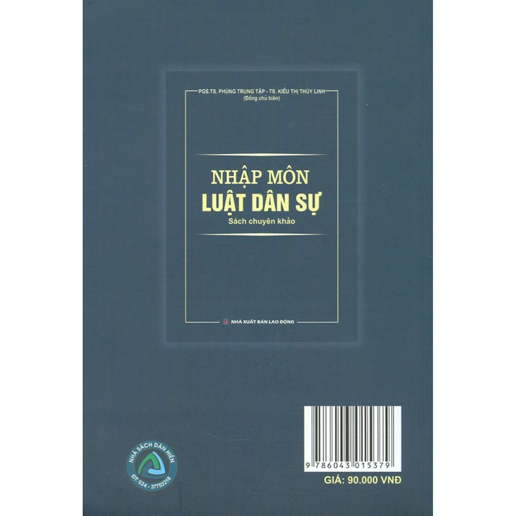 Sách - Nhập Môn Luật Dân Sự - Sách Chuyên Khảo | BigBuy360 - bigbuy360.vn