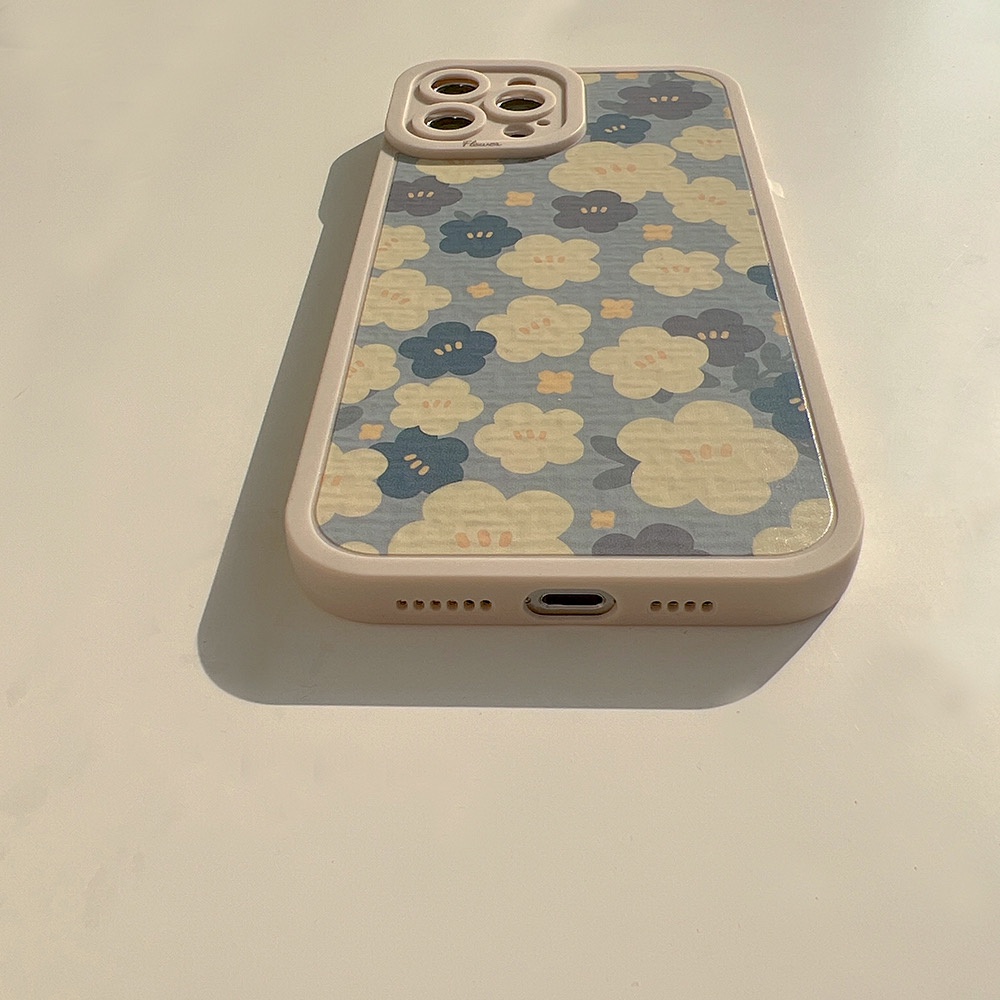 Ốp lưng iphone fairy flower xanh cạnh vuông 13promax/13pro/13/12promax/12pro/12/11/11promax/7plus/8plus/x/xsmax