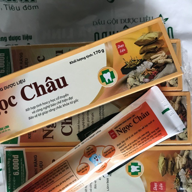 COMBO 2 TUÝP KEM ĐÁNH RĂNG THẢO DƯỢC NGỌC CHÂU 170G