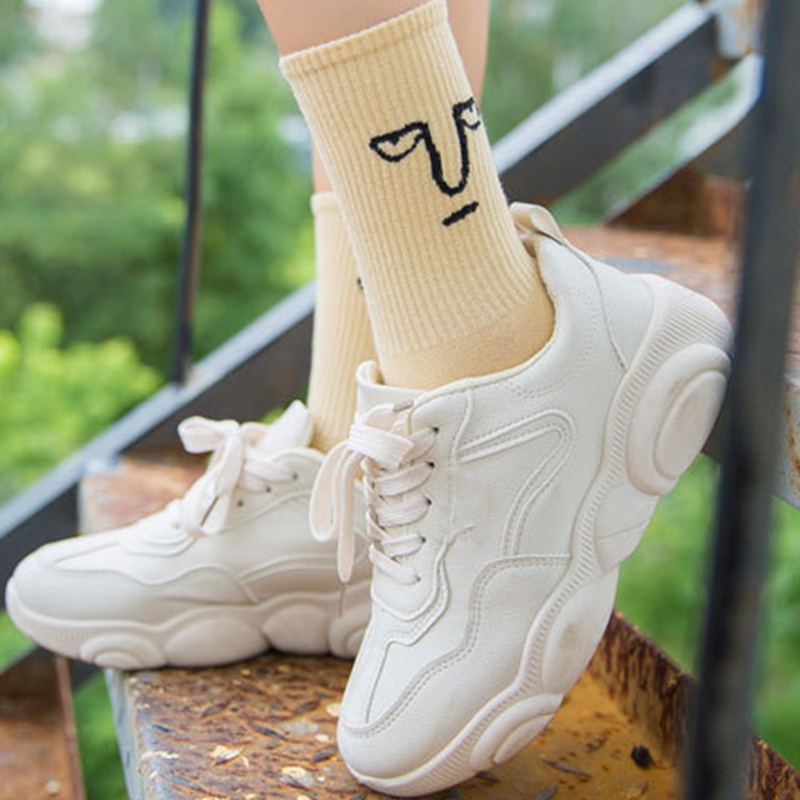 Set 2 / 5 Đôi Vớ Họa Tiết Hoạt Hình Vui Nhộn Phong Cách Harajuku Cho Nữ