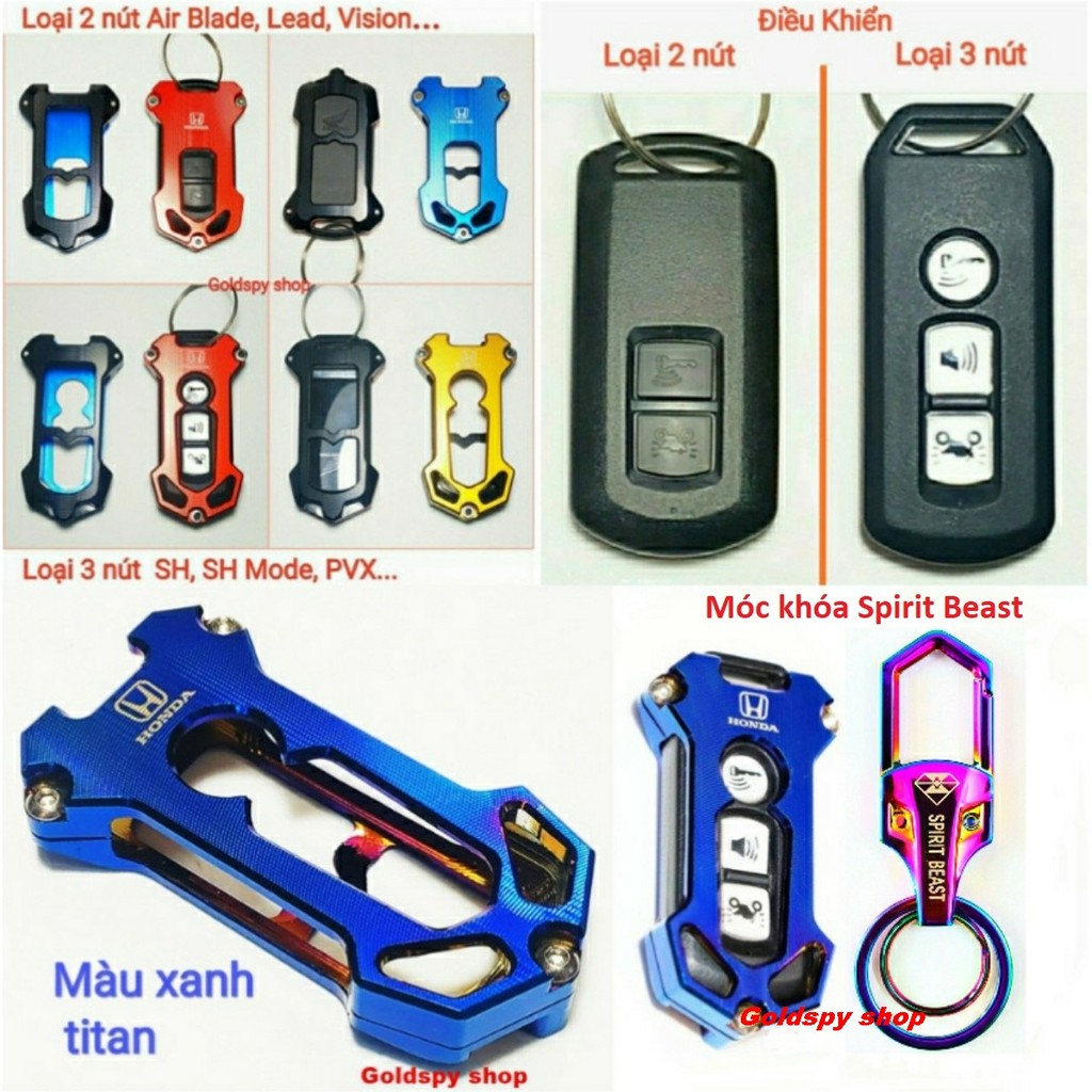 Ốp chìa khóa CNC Smartkey Honda - Móc khóa Spirit Beast