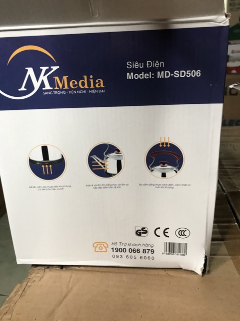 ❤️Siêu Tốc 5L NK MEDIA MD-SD506 ( Tự Ngắt Khi Sôi)