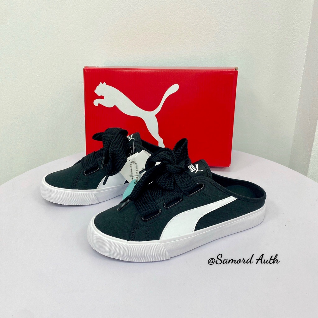 [AUTHENTIC 100%] Giày đạp gót PUMA BARI MULE RIBBON MÀU ĐEN/ TRẮNG/ TRẮNG ĐEN CHÍNH HÃNG SALE CÓ SẴN