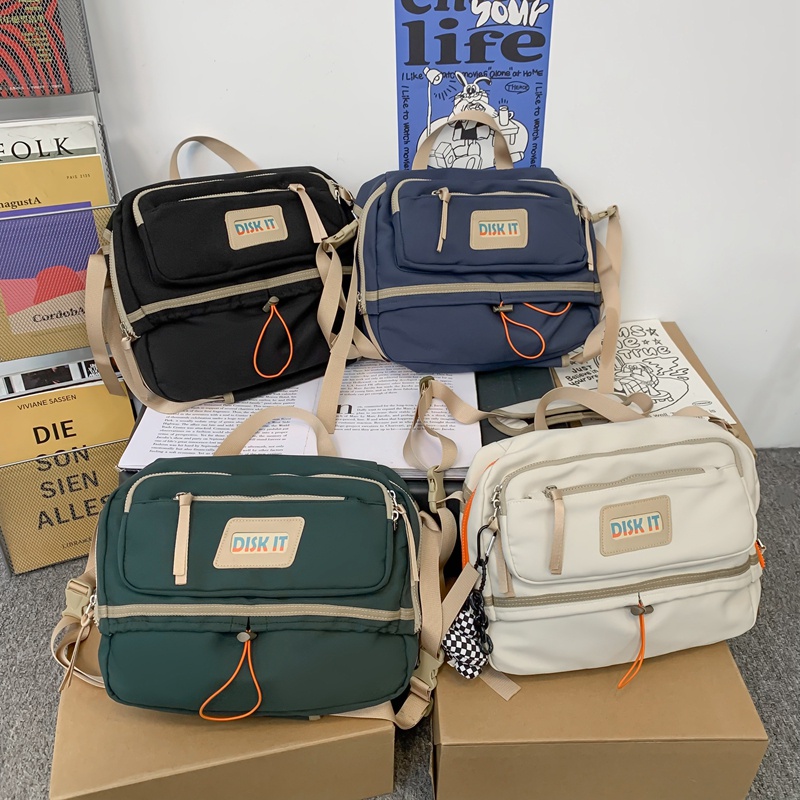 Túi đeo chéo Prettyzys phong cách Hàn Quốc 2022 sức chứa lớn 14 inch cho sinh viên đại học