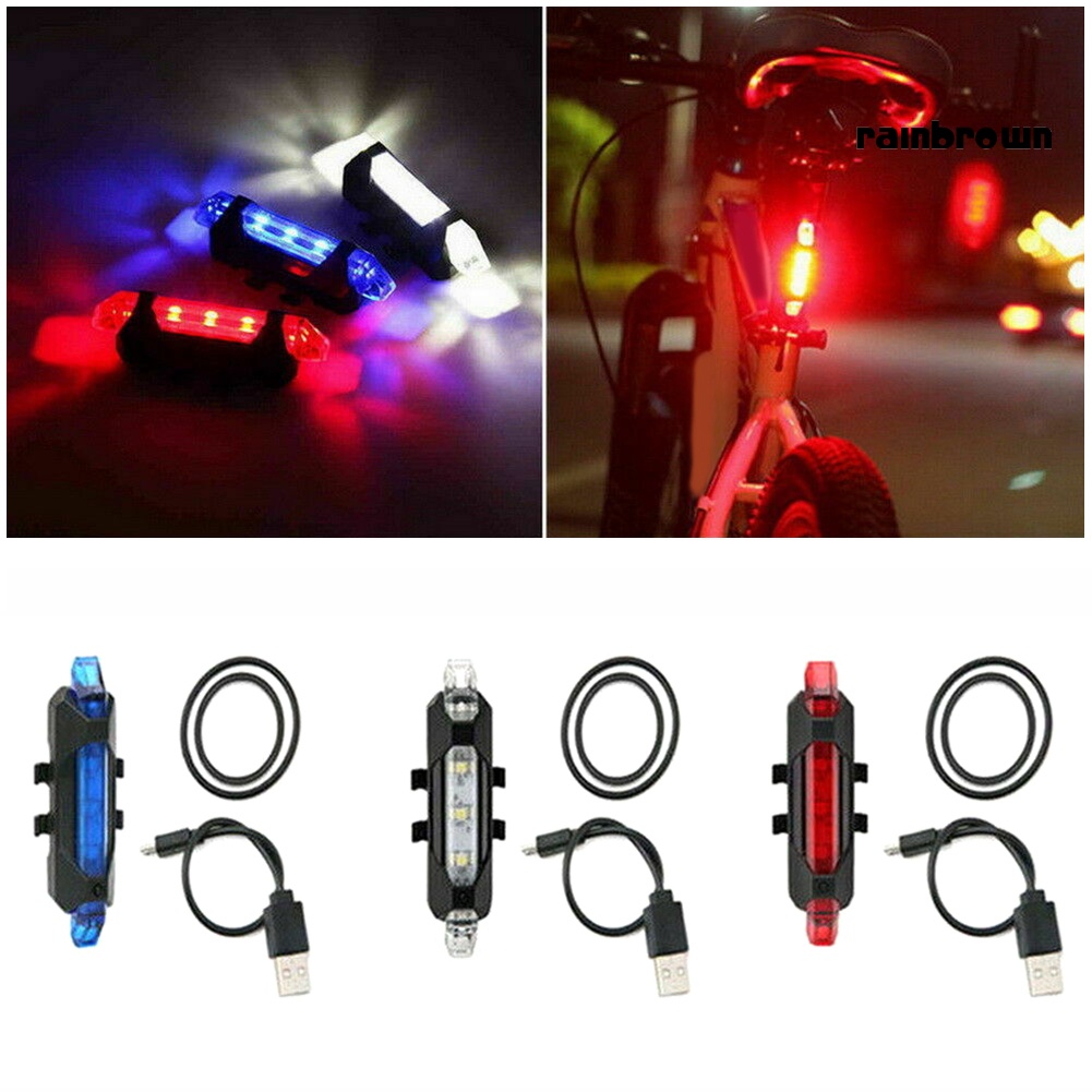 Đèn Hậu Cảnh Báo An Toàn Sạc Usb Cho Xe Đạp Leo Núi