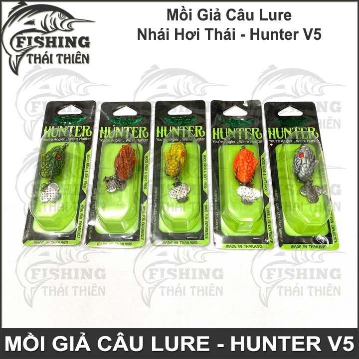 Mồi Giả Hunter V5 Nhái Hơi Thái Chuyên Câu Lure Cá Lóc, Chẽm, Mú, Siêu Nhạy 4cm 7gr