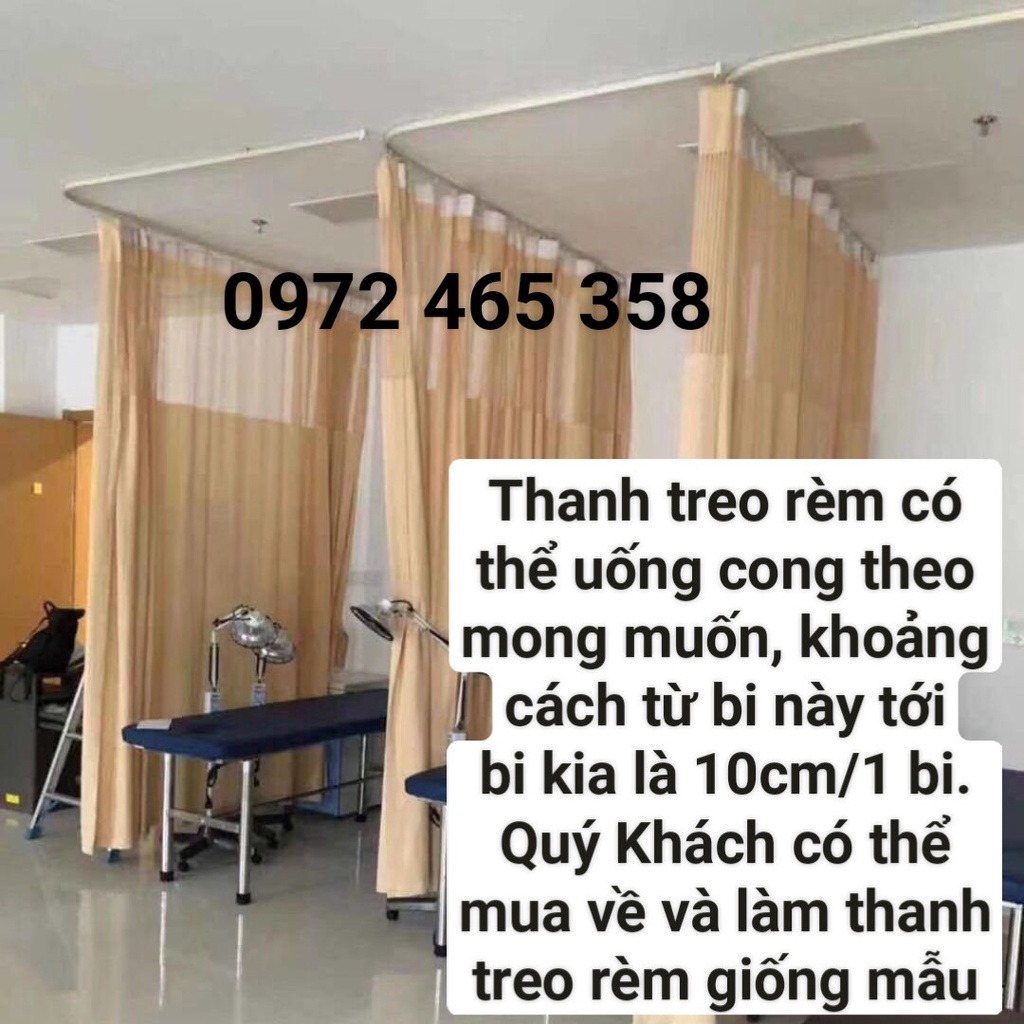 “Thanh Treo Rèm Cửa Uốn Cong Nhiều Kích Thước”