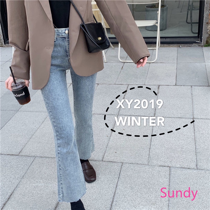 Quần Jean Ống Đứng Thời Trang Mùa Thu Cho Nữ