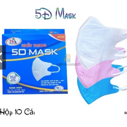 5 Hộp 50c Khẩu Trang 5D Mask Nam Anh Famapro Cao Cấp Bảo vệ sức khoẻ