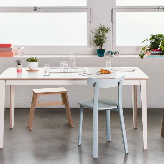 Unit Table, Bàn ăn gia đình DEK_018, 160x80x74cm, bàn gỗ Scandi Home
