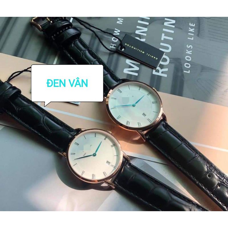 (Dinowatch) Đồng hồ nam nữ Dappe kim xanh D:W size 38/34mm