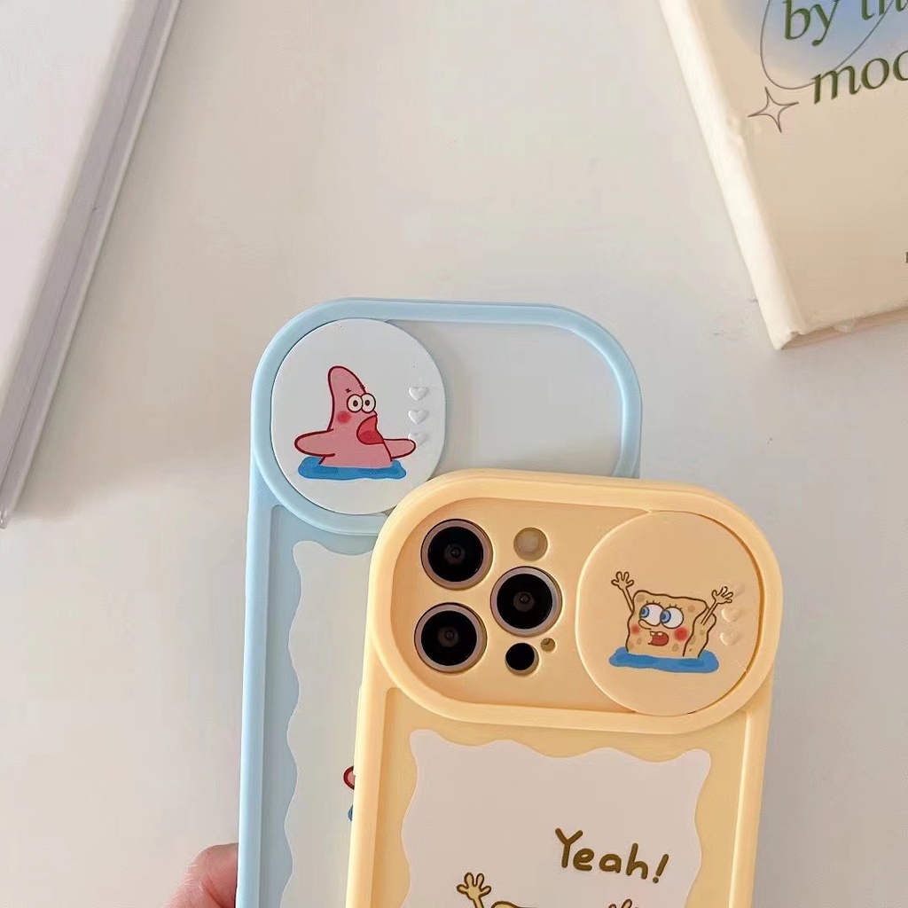 Ốp Điện Thoại Họa Tiết Spongebob Cho Iphone Xs Max Xr 11 12 13 Pro Max Soft shell shockproof and fall proof