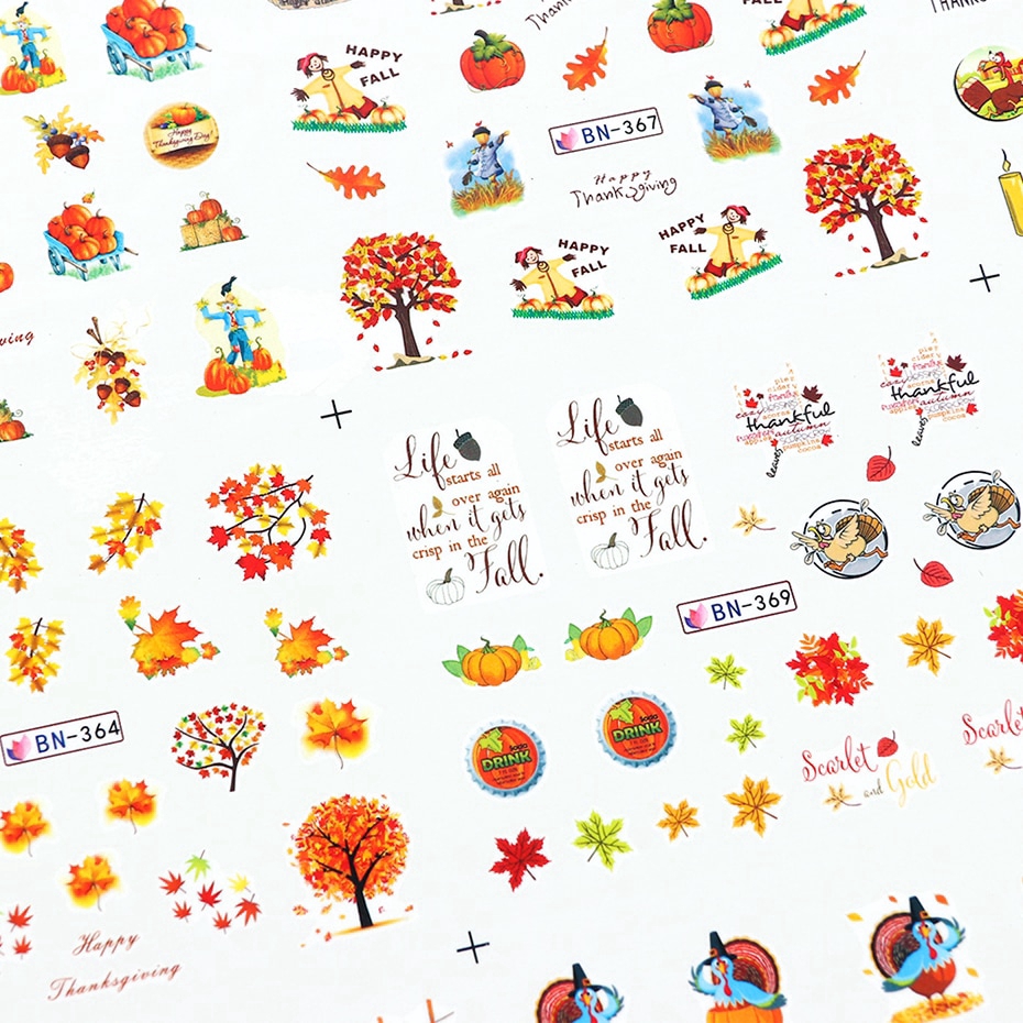 [Hàng mới về] Set 12 cái nhãn dán trang trí móng tay nghệ thuật nhiều phong cách