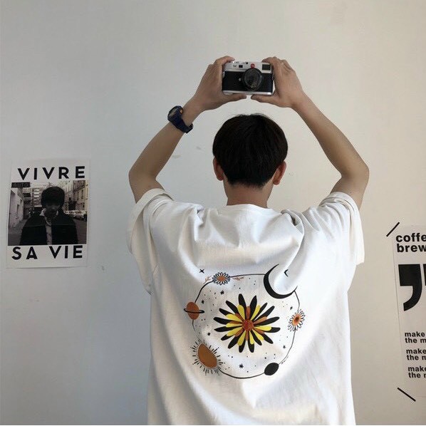 Áo thun dáng rộng tay lỡ nam nữ Unisex đẹp hàng cao cấp hình sao ngân hà | BigBuy360 - bigbuy360.vn