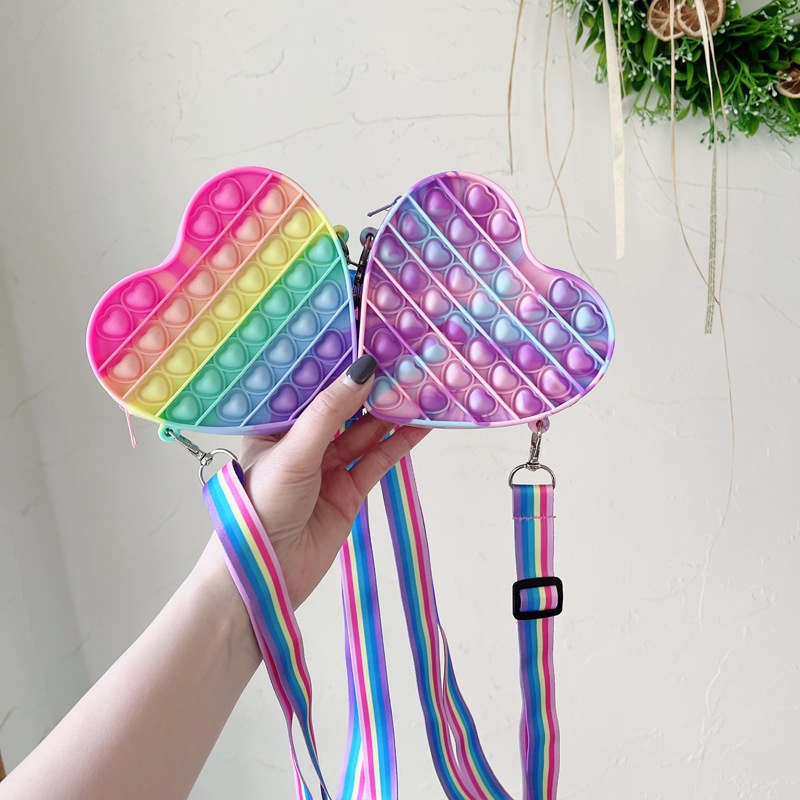 Hàng Có Sẵn Love Pop It Túi Bong Bóng Đồ Chơi Cầm Tay Hình Trái Tim Giải Tỏa Căng Thẳng Dành Cho Trẻ Em